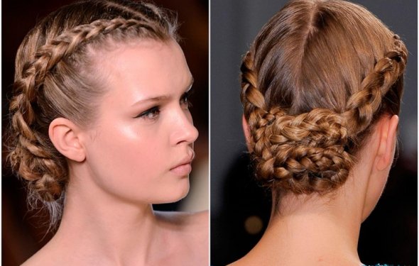 Стильные косички для коротких