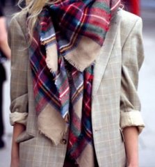 Шарф и блейзер оверсайз