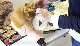 Прическа стильный пучок из кос / beautiful hair braids